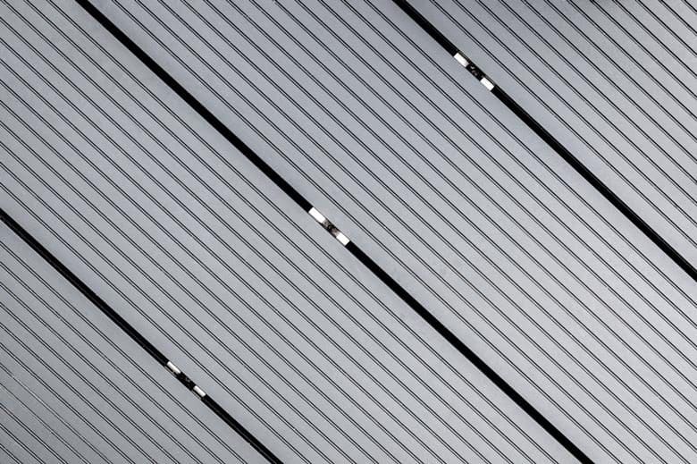 Trinity Mews aluminium roof terrace close-up.