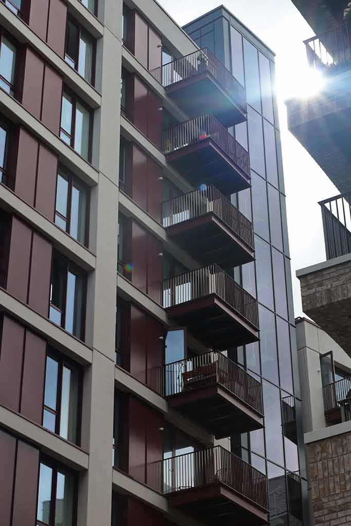 Brentford Waterside external balconies