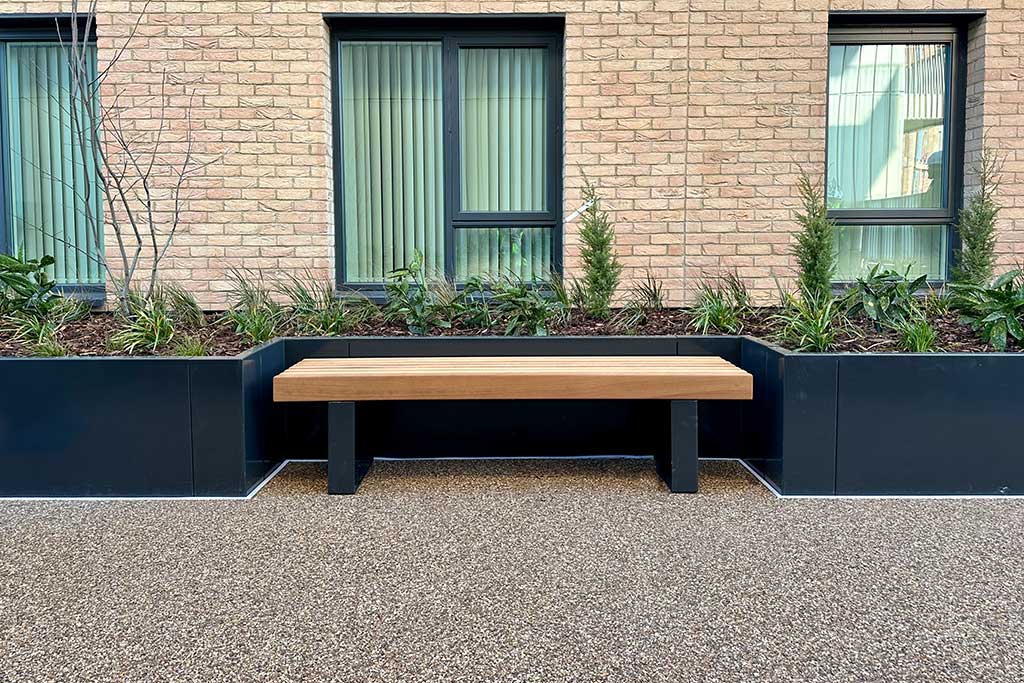 Resin Bound Gravel with bench