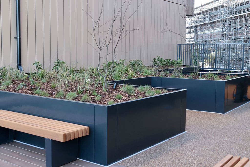 Resin Bound Gravel with planters