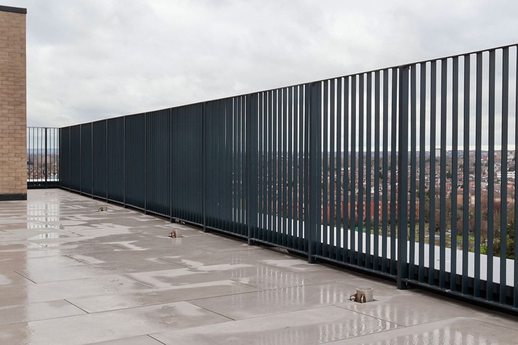 Paving and balustrade